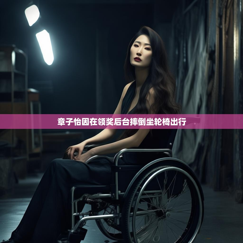 章子怡因在领奖后台摔倒坐轮椅出行