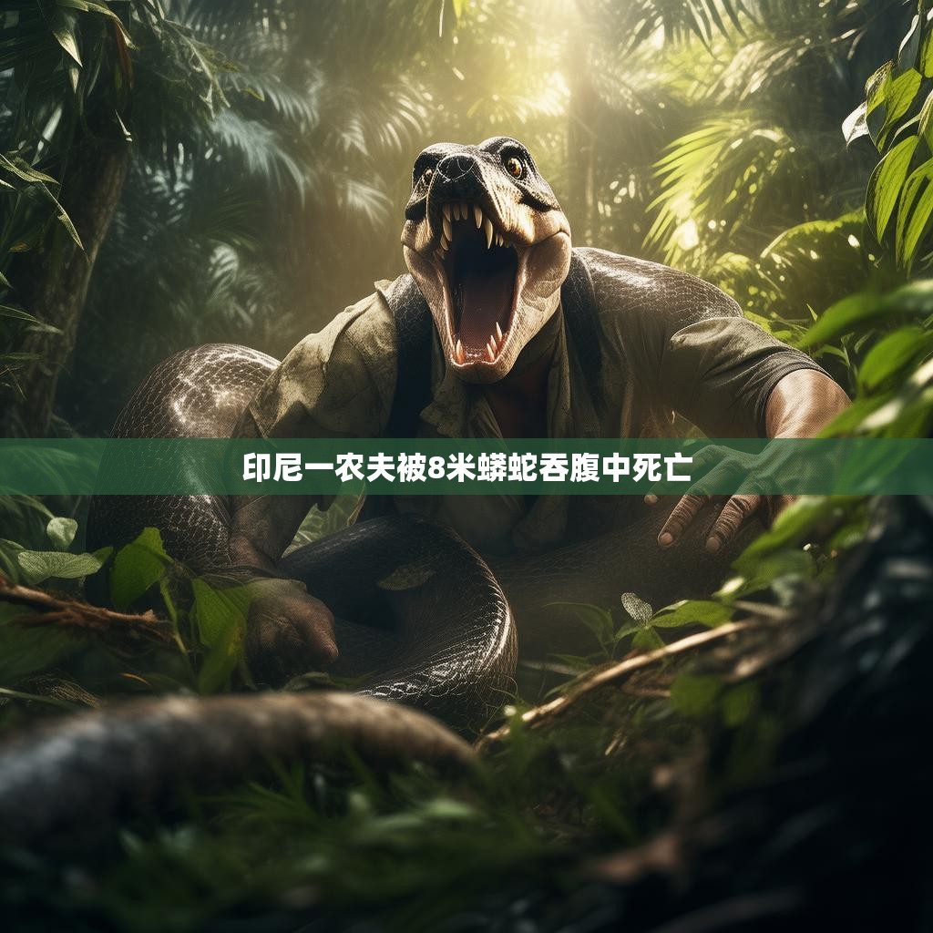 印尼巨蟒吞噬农夫现场照片