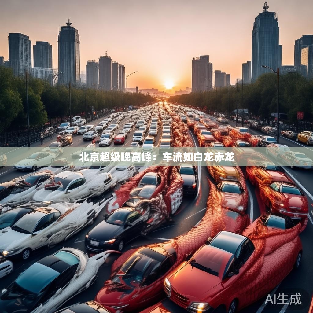 北京超级晚高峰:车流壮丽景象 北京超级晚高峰:车流如龙