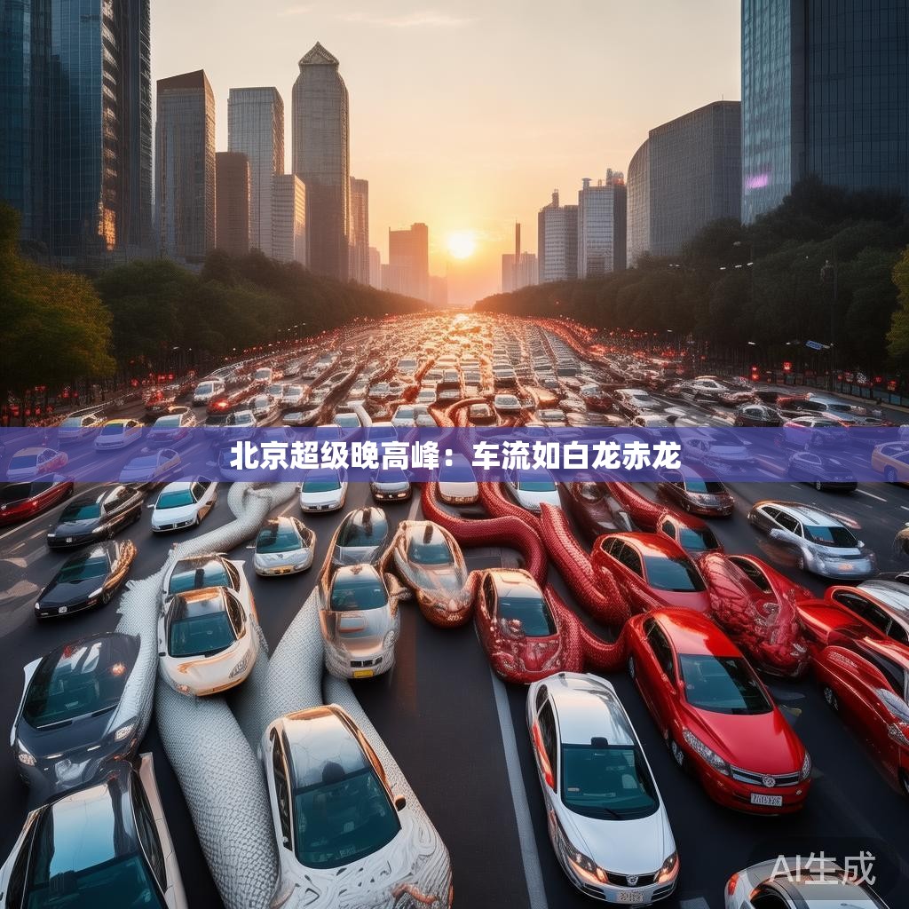 北京晚高峰的车流如诗如画 北京晚高峰的车流