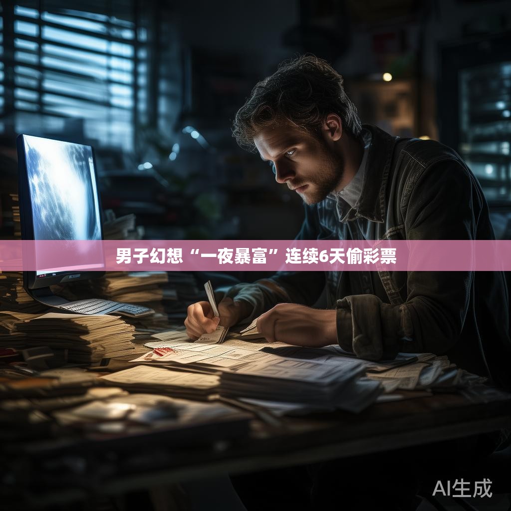 男子连续六天偷彩票的场景 偷彩票的男子